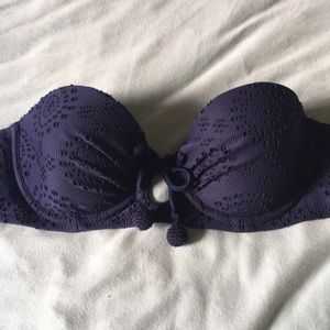 Aerie Navy Push-up Bandeau Bikini